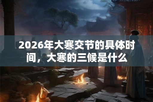 2026年大寒交节的具体时间，大寒的三候是什么