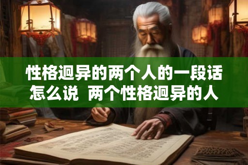 性格迥异的两个人的一段话怎么说 两个性格迥异的人能长久吗 性格迥异的两个人的一段话怎么说 两个性格迥异的人能长久吗