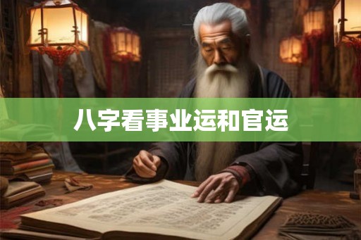 八字看事业运和官运 八字看事业运和官运