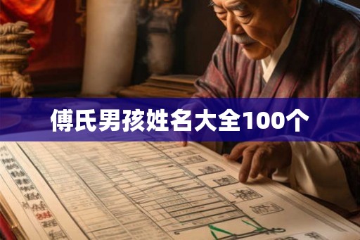 傅氏男孩姓名大全100个