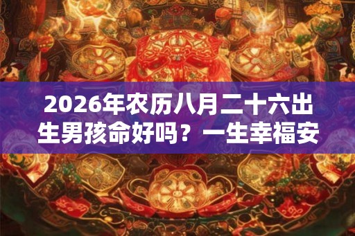 2026年农历八月二十六出生男孩命好吗?一生幸福安康吗? 2026年农历八月二十六出生男孩命好吗?一生幸福安康吗?