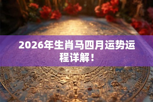 2026年生肖马四月运势运程详解! 2026年生肖马四月运势运程详解!