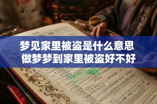 梦见家里被盗是什么意思 做梦梦到家里被盗好不好