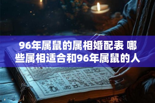 96年属鼠的属相婚配表 哪些属相适合和96年属鼠的人结婚