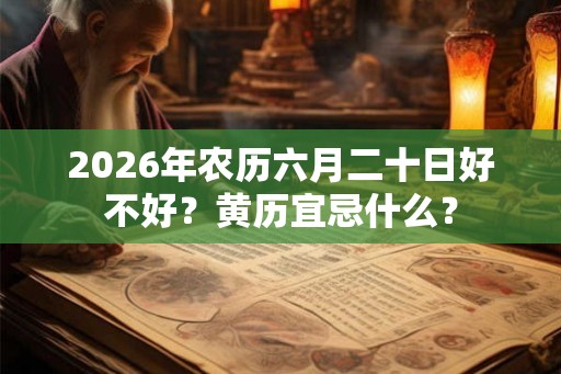 2026年农历六月二十日好不好？黄历宜忌什么？