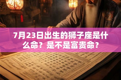 7月23日出生的狮子座是什么命？是不是富贵命？