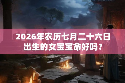 2026年农历七月二十六日出生的女宝宝命好吗？