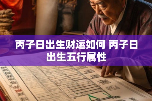 丙子日出生财运如何 丙子日出生五行属性