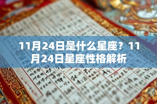 11月24日是什么星座？11月24日星座性格解析