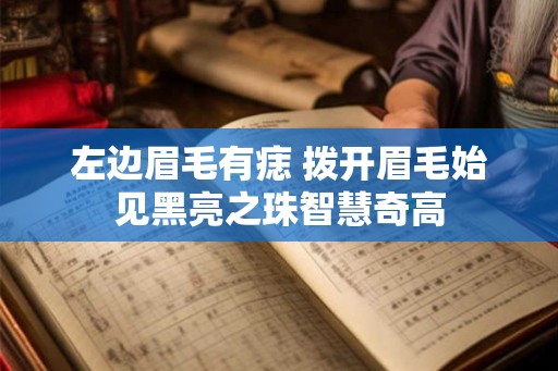 左边眉毛有痣 拨开眉毛始见黑亮之珠智慧奇高