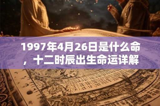 1997年4月26日是什么命，十二时辰出生命运详解