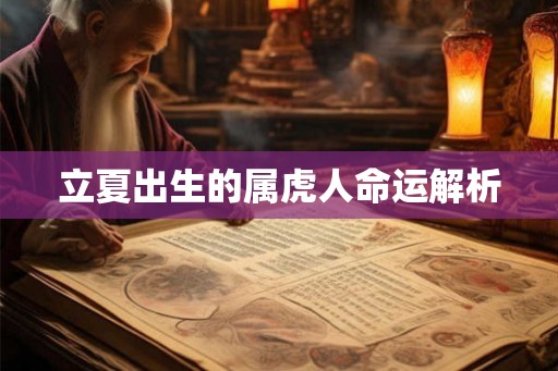 立夏出生的属虎人命运解析