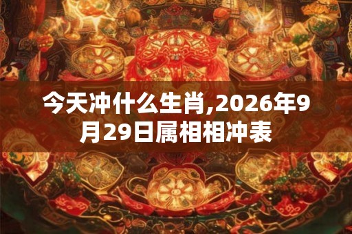 今天冲什么生肖,2026年9月29日属相相冲表