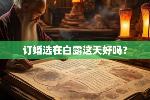 订婚选在白露这天好吗？