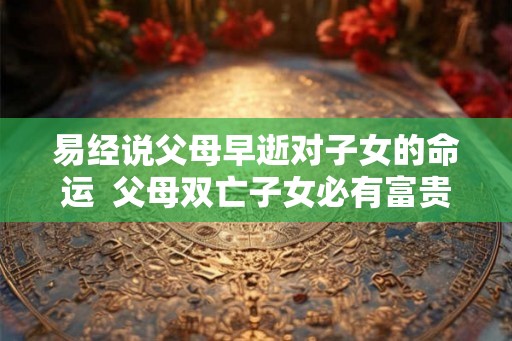 易经说父母早逝对子女的命运 父母双亡子女必有富贵 易经说父母早逝对子女的命运 父母双亡子女必有富贵