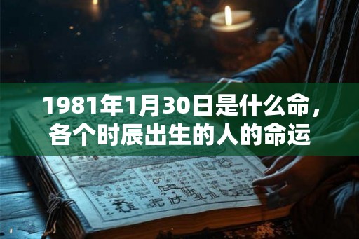 1981年1月30日是什么命，各个时辰出生的人的命运
