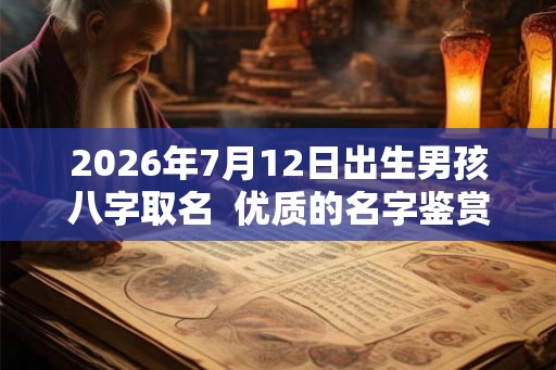 2026年7月12日出生男孩八字取名  优质的名字鉴赏