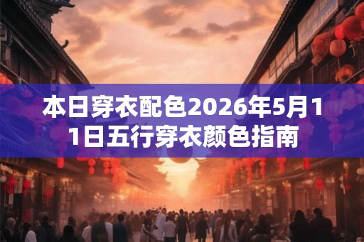 本日穿衣配色2026年5月11日五行穿衣颜色指南