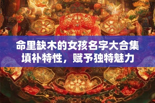 命里缺木的女孩名字大合集填补特性，赋予独特魅力