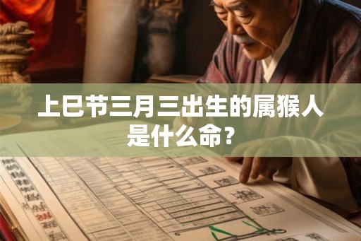 上巳节三月三出生的属猴人是什么命？