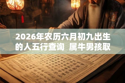 2026年农历六月初九出生的人五行查询  属牛男孩取名