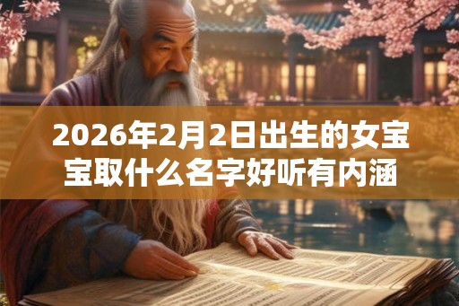 2026年2月2日出生的女宝宝取什么名字好听有内涵