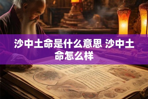 沙中土命是什么意思 沙中土命怎么样