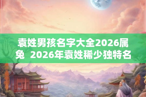 袁姓男孩名字大全2026属兔  2026年袁姓稀少独特名字男孩