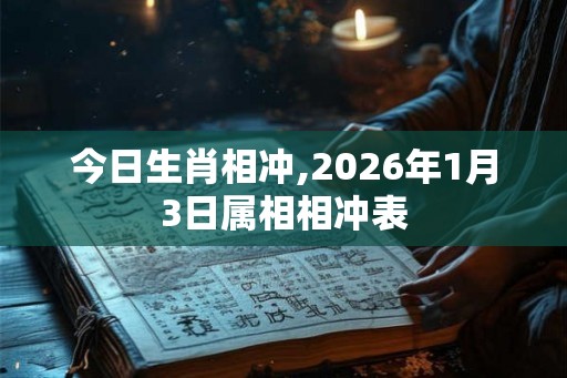 今日生肖相冲,2026年1月3日属相相冲表