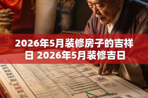 2026年5月装修房子的吉祥日 2026年5月装修吉日