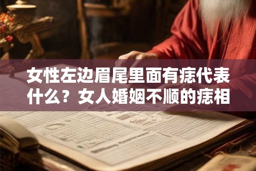 女性左边眉尾里面有痣代表什么？女人婚姻不顺的痣相解析！