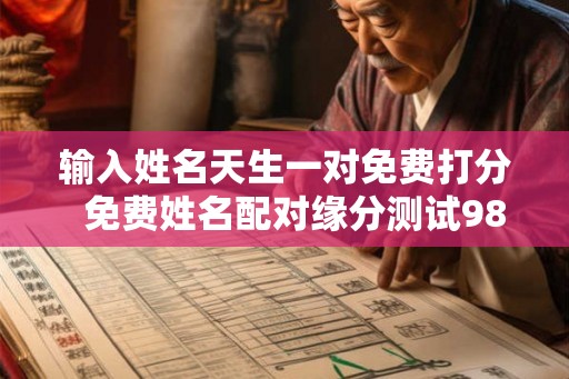 输入姓名天生一对免费打分  免费姓名配对缘分测试98