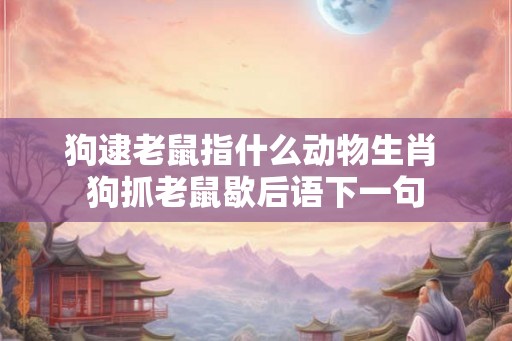 狗逮老鼠指什么动物生肖 狗抓老鼠歇后语下一句