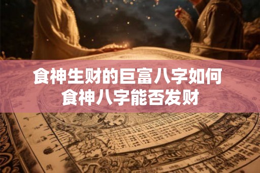 食神生财的巨富八字如何 食神八字能否发财