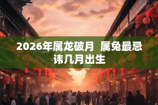 2026年属龙破月  属兔最忌讳几月出生