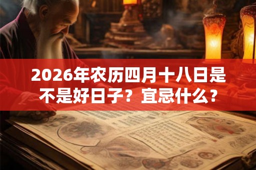 2026年农历四月十八日是不是好日子?宜忌什么? 2026年农历四月十八日是不是好日子?宜忌什么?