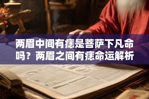 两眉中间有痣是菩萨下凡命吗？两眉之间有痣命运解析？