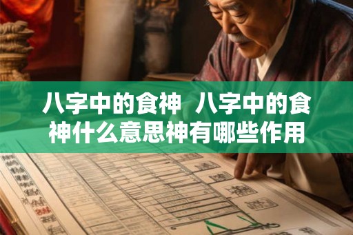 八字中的食神  八字中的食神什么意思神有哪些作用