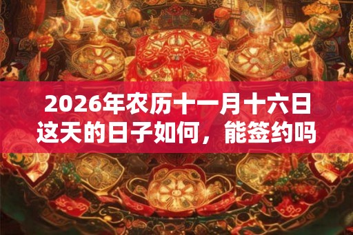 2026年农历十一月十六日这天的日子如何，能签约吗？