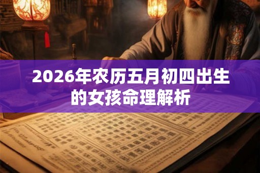2026年农历五月初四出生的女孩命理解析