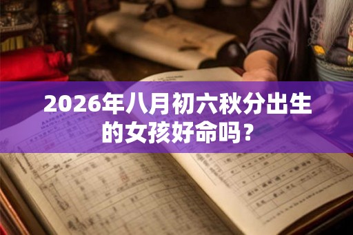 2026年八月初六秋分出生的女孩好命吗？