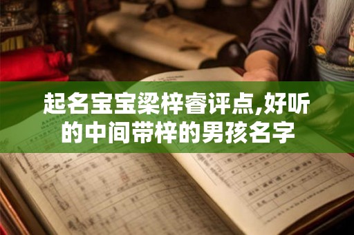 起名宝宝梁梓睿评点,好听的中间带梓的男孩名字