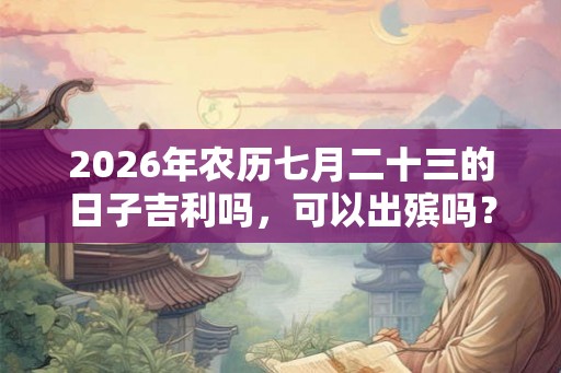 2026年农历七月二十三的日子吉利吗，可以出殡吗？