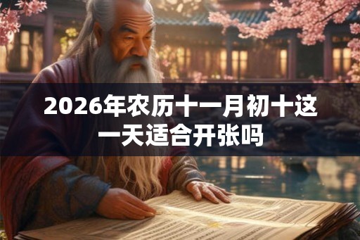 2026年农历十一月初十这一天适合开张吗