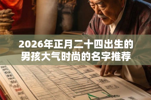 2026年正月二十四出生的男孩大气时尚的名字推荐