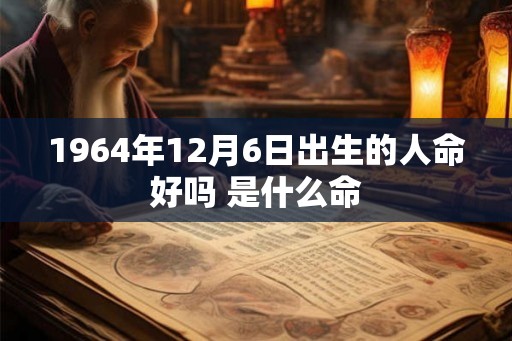 1964年12月6日出生的人命好吗 是什么命