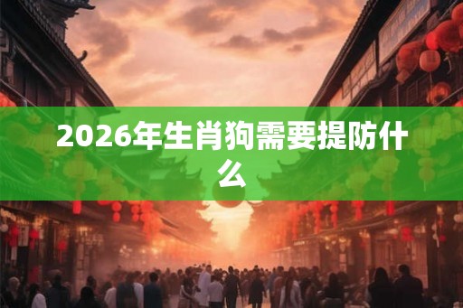 2026年生肖狗需要提防什么