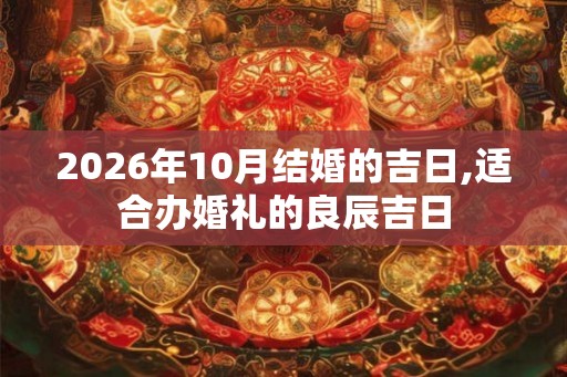 2026年10月结婚的吉日,适合办婚礼的良辰吉日