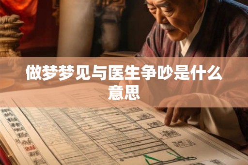 做梦梦见与医生争吵是什么意思
