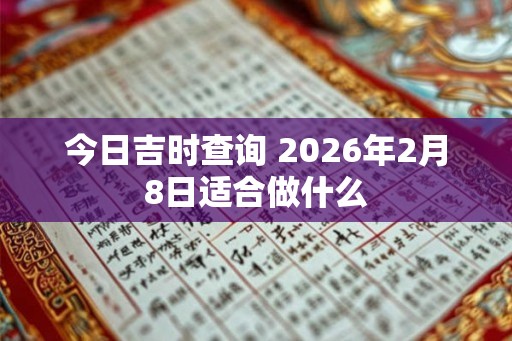 今日吉时查询 2026年2月8日适合做什么